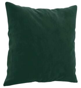 Sofa 2-osobowa z poduszkami, ciemnozielona, 120 cm, aksamit