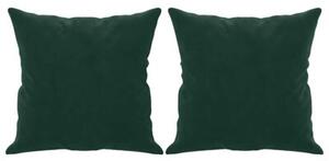 Sofa 2-osobowa z poduszkami, ciemnozielona, 120 cm, aksamit