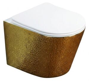 Miska WC podwieszana Corciano Optimo Pro Gold Złoto-Biała 49 cm