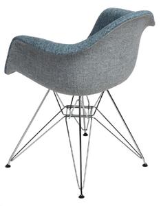 Krzesło P018 Duo inspirowane DAR niebieski/szary