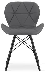 Szare pikowane krzesło do nowoczesnej kuchni - Zeno 5X