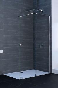 Hüppe Xtensa Pure 4-kąt drzwi prysznicowe 120 cm prawe srebrny połysk/szkło przezroczyste Anti-Plaque XT0203.069.322