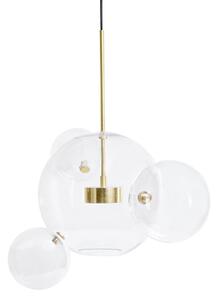 EMWOmeble Lampa wisząca CAPRI 4 złota - 60 LED, aluminium, szkło