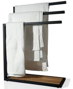 Stojak na ręczniki LOFT czarny do łazienki