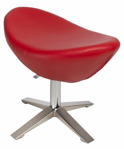 Fotel z podnóżkiem Jajo Soft skóra ekologiczna czerwony 513