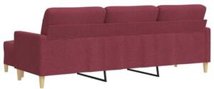 Sofa 3-osobowa z podnÃ³Å¼kiem winna czerwieÅ 210 cm, tkaninÄ