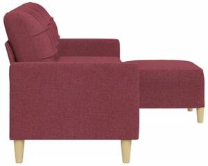 Sofa 3-osobowa z podnÃ³Å¼kiem winna czerwieÅ 210 cm, tkaninÄ