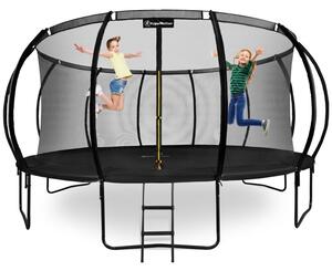 Trampolina ogrodowa XXXXL dla dzieci HyperMotion - 487 cm 16FT - z drabinką i siatką wewnętrzną - do domu i ogrodu - 150kg max