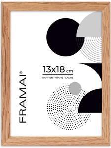 Ramka na zdjęcia 13x18 cm ramka drewniana dębowa ramka z litego drewna dębowego FRAMAI®