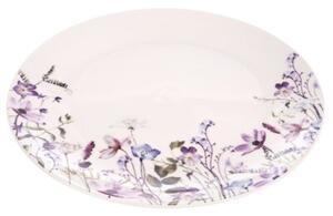 Talerz obiadowy płytki porcelanowy biały LOUKA 24 cm