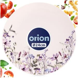 Talerz obiadowy płytki porcelanowy biały LOUKA 24 cm