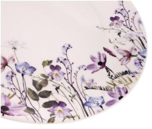 Talerz obiadowy płytki porcelanowy biały LOUKA 24 cm