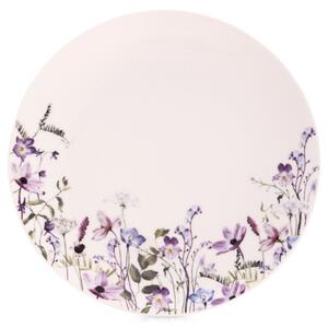 Talerz obiadowy płytki porcelanowy biały LOUKA 24 cm