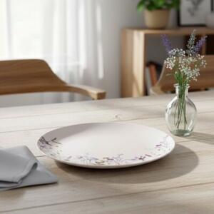 Talerz obiadowy płytki porcelanowy biały LOUKA 24 cm