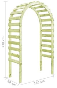 Pergola ogrodowa z ławką, 130x60x230 cm, impregnowana sosna
