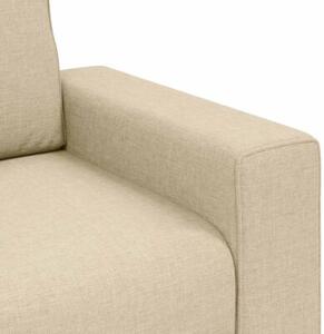 Sofa 2-osobowa kremowa 120 cm tkanina