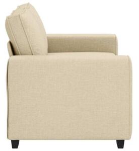 Sofa 2-osobowa kremowa 120 cm tkanina