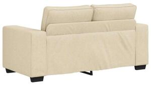 Sofa 2-osobowa kremowa 120 cm tkanina