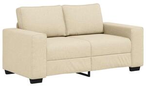 Sofa 2-osobowa kremowa 120 cm tkanina