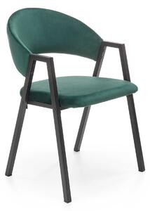 Velvetowe krzesło z podłokietnikami K473