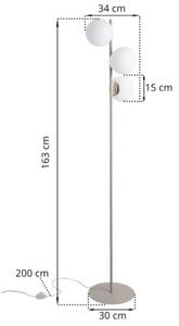 Lampa stojąca podłogowa Light Home LH Siena 3xE14 klosz biała kula kaszmir