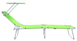 Leżak 2 szt. zielony 58 x 188 x 77cm poliester