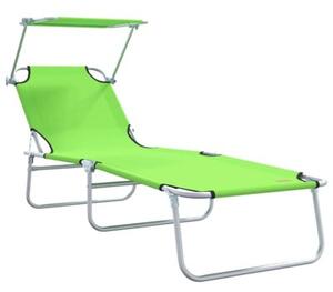 Leżak 2 szt. zielony 58 x 188 x 77cm poliester