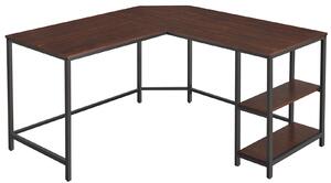 Duże industrialne narożne biurko do biura orzech - Wagacio