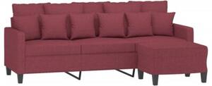 Sofa 3-osobowa z podnÃ³Å¼kiem winna czerwieÅ 180 cm, tkaninÄ