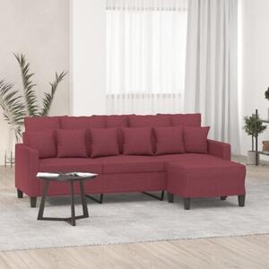 Sofa 3-osobowa z podnÃ³Å¼kiem winna czerwieÅ 180 cm, tkaninÄ