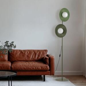 Lampa podłogowa TK Lighting SLATE MIX GLASS 16139, metal szkło, biało-zielona, 2xG9, 160 cm, nowoczesna do salonu