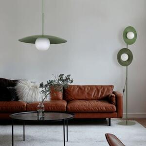 Lampa podłogowa TK Lighting SLATE MIX GLASS 16139, metal szkło, biało-zielona, 2xG9, 160 cm, nowoczesna do salonu