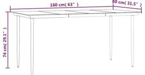 Zestaw Mebli Ogrodowych Komplet Jadalniany 5-Częściowy Czarny Metal Na Taras Balkon Ogród