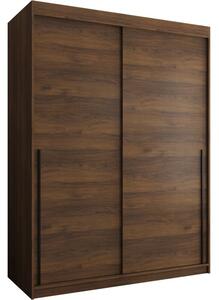 Szafa przesuwna Garderoba SIMA T 150 orzech + u. czarny