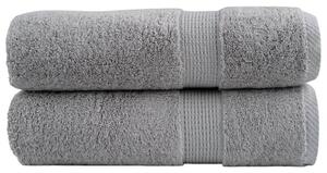 Ręczniki premium, solund, 2 szt., szare, 100x150 cm, 600 g/m²