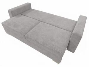Sofa Rozkładana Kanapa z Funkcją Spania Dwuosobowa Do Salonu Szara DRAVOS