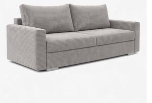 Sofa Rozkładana Kanapa z Funkcją Spania Dwuosobowa Do Salonu Szara DRAVOS