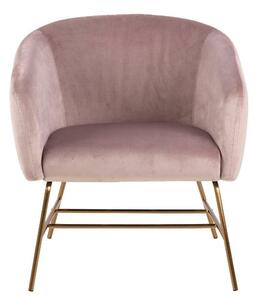 Fotel Ramsey VIC dusty rose/gold glamour