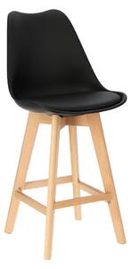 Stołek barowy Norden wood low PP czarny