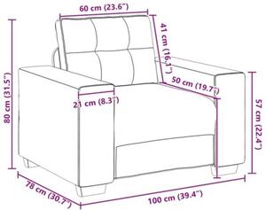 Sofa fotel ciemnozielony 100x78x80 cm aksamit