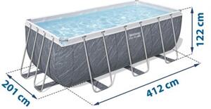 Basen ogrodowy stelażowy 412x201x122cm BESTWAY zestaw 10w1