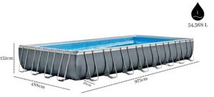 Basen stelażowy Intex 26378NP 975x488x132 cm Ultra XTR