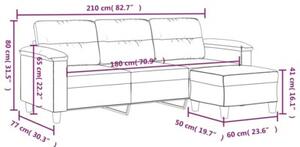 Sofa 3-os. z podnÃ³Å¼kiem, czarna, 180 cm, obita mikrofibrÄ