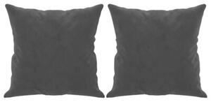 Sofa 2-osobowa z poduszkami, czarna, 140 cm, aksamit