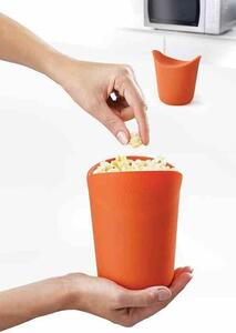 JJ - Zestaw 2 pojemników do popcornu, M-Cuisine pomarańczowy/szary