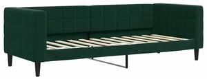 Sofa z funkcją spania, ciemnozielona, 80x200 cm, aksamitna