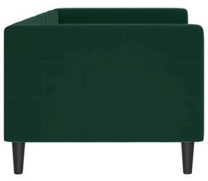 Sofa z funkcją spania, ciemnozielona, 80x200 cm, aksamitna