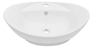 Dwuczęściowy zestaw mebli do łazienki, ceramiczny, dębowy