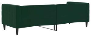Sofa z funkcją spania, ciemnozielona, 80x200 cm, aksamitna