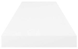 Półka ścienna, wysoki połysk, biała, 80x23,5x3,8 cm, mdf